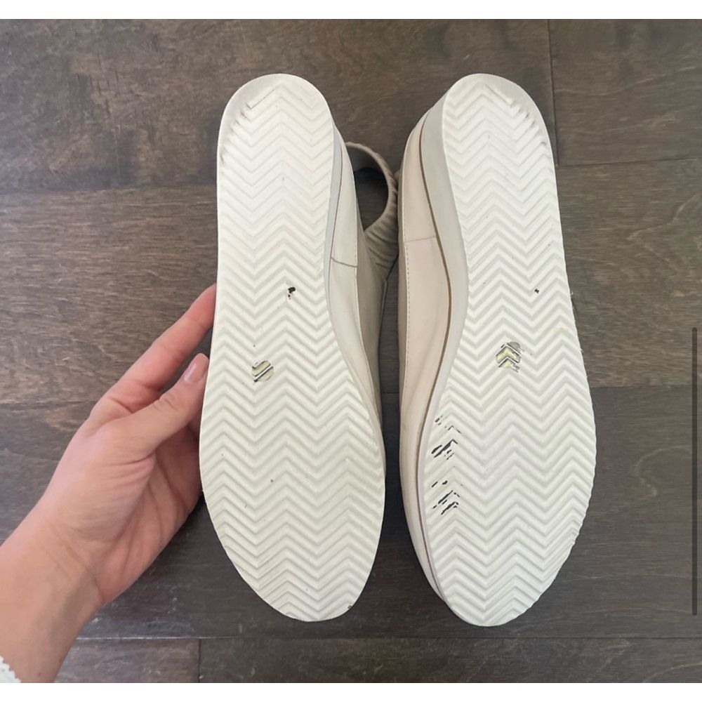 Women's Beige Slingback Platform Flats - Picture 4 of 10